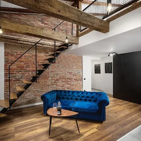 아파트 Loft Piotrkowska 37 Antresola Klimatyzacja Bezkontaktowe Wejscie Centrum Lodzi